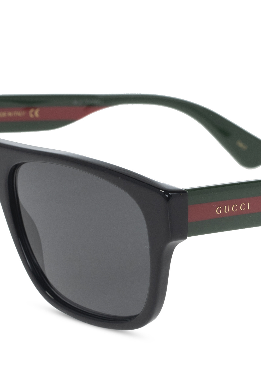 Black gucci sunglasses with red outlet stripe